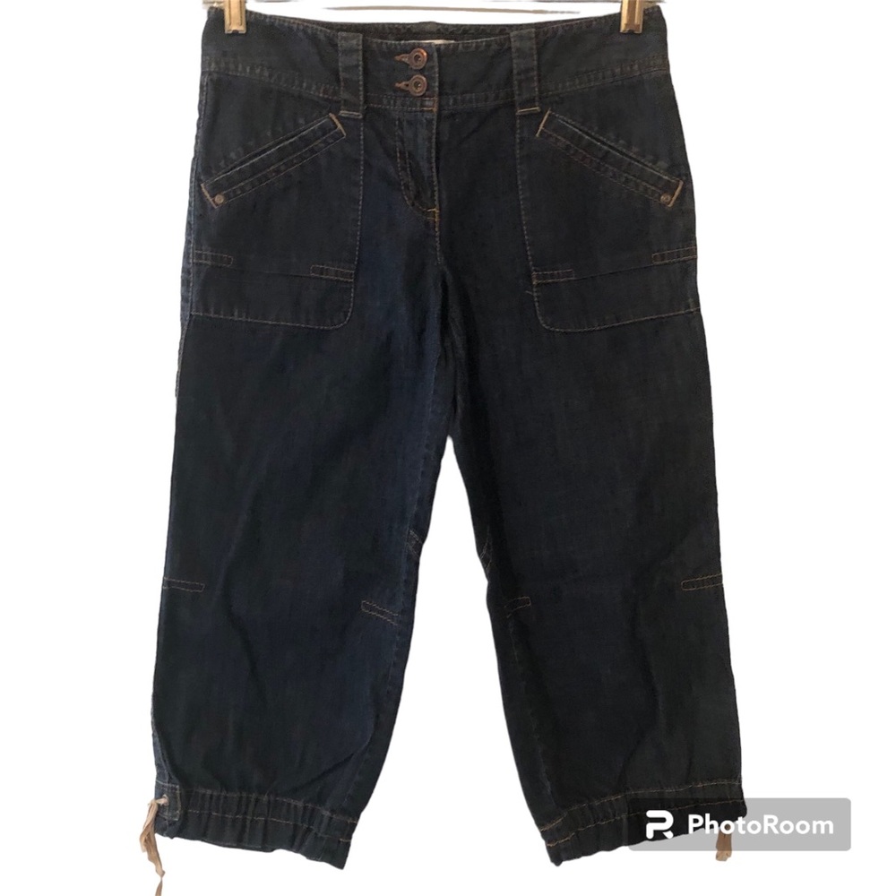 Loft brand jean capris with ties